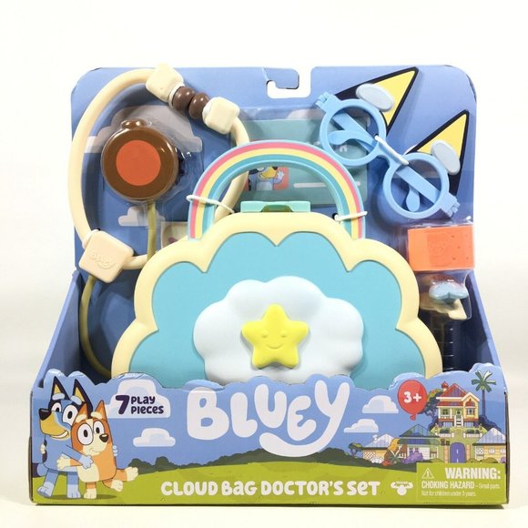 Bluey Cloud Bag Doctors Check Up Set 7 Pieces NEW 2022 - Picture 4 of 11